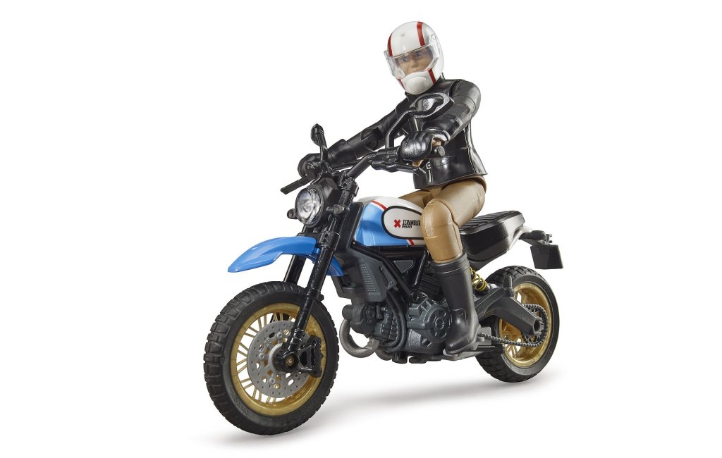 אופנוע ורוכב Scrambler Ducati